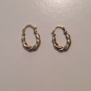 14k Mini gold hoop earrings